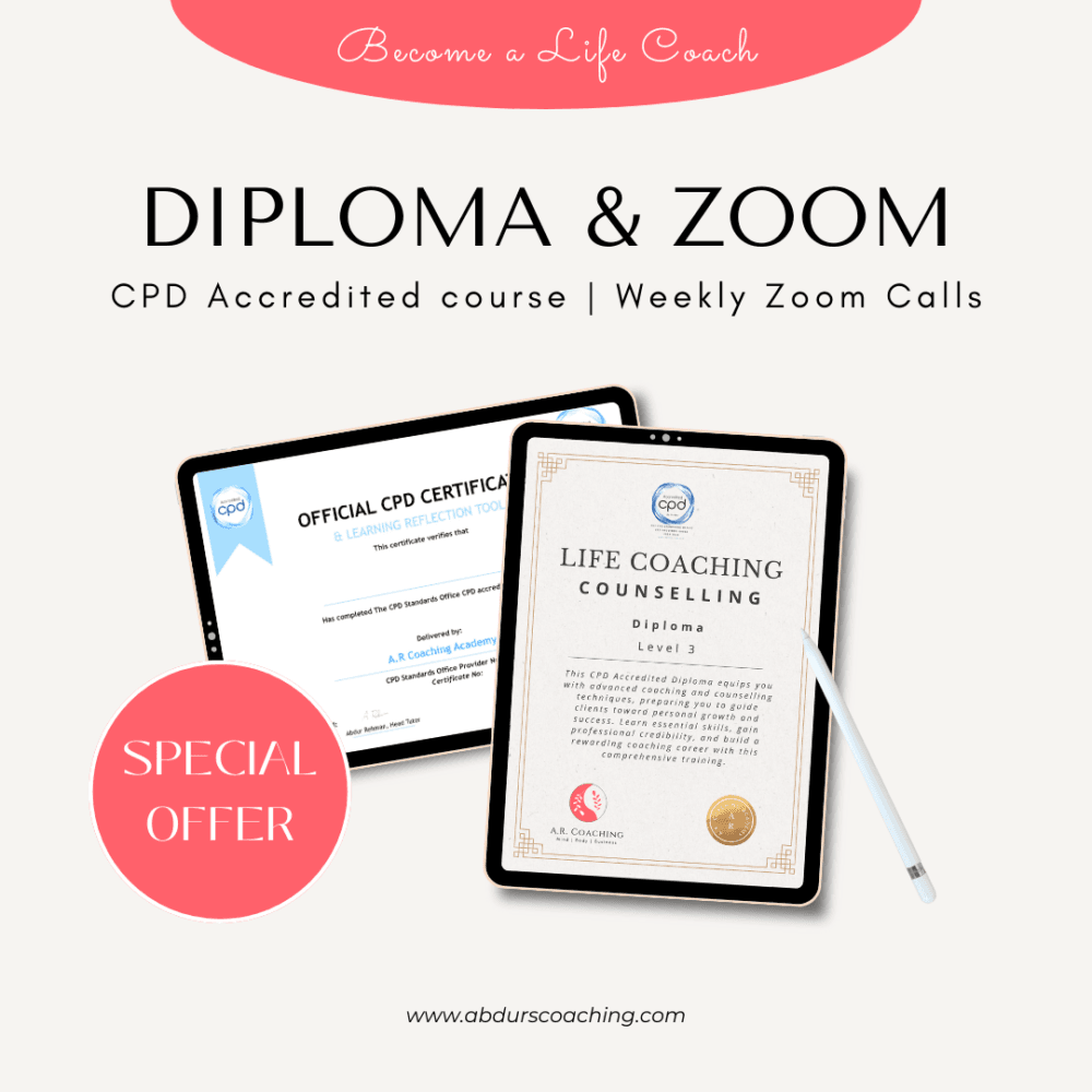 Life Coaching & Counselling Diploma + Business Launch Pad (DO IT YOURSELF)